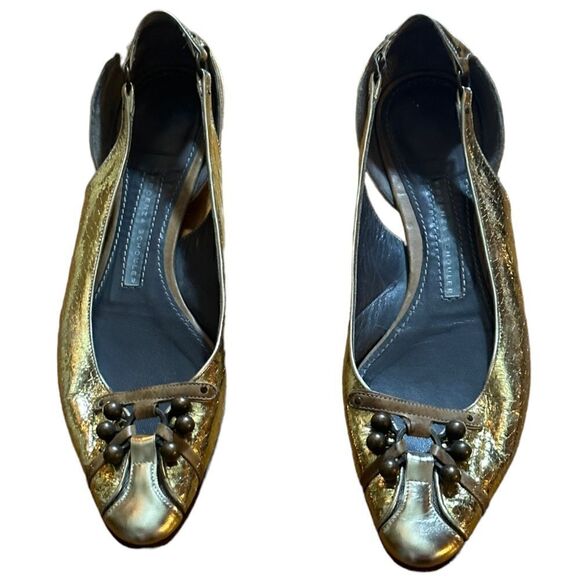 Proenza Schoulder Gold Flats Size 37 - Picture 2 of 10